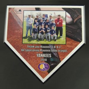 Baseball Home Plate Plaque as a Sponsor Plaque