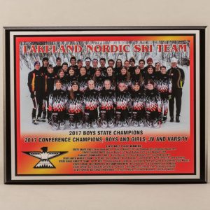 10-1/2 x 13 All Digital Team Photo Plaque for Nordic Skiing State - Conference Championship Plaque