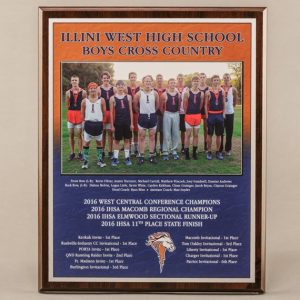 12 x 15 All Digital Team Sport Photo Plaques for Cross Country Champions
