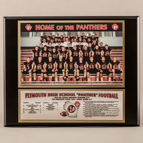 classic-team-photo-plaque-CL210X13B 10-1/2 x 13 Classic Team Photo Plaque for Football Champions
