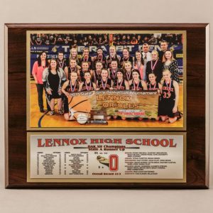 10-1/2 x 13 Classic Team Photo Plaque for Basketball Champions