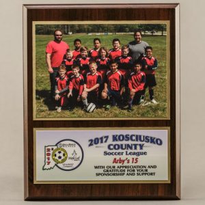 8 x 10 Sponsor - Coach Photo Plaque for Sponsor Plaque
