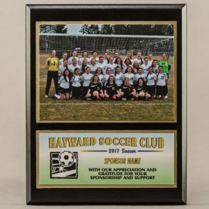 8 x 10 Coach - Sponsor Photo Plaque for Soccer Champions