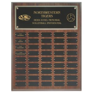 45 Plate Cherry Finish Perpetual Plaque for Football Awards