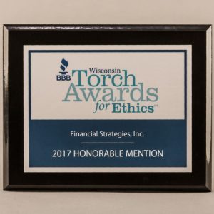 7 x 9 MVP Style Black Plaque - Torch Awards for Ethics