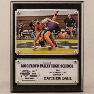 8 x 10 Traditional Team Photo Plaque with 2 plates for a Wrestling Champion