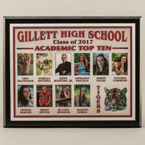 Top Ten Graduation Black Plaque for High Class Rank