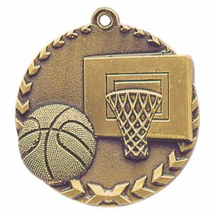Gold Basketball Medal - Also Available in Silver and Bronze