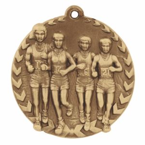 Gold Cross Country Medal - Also Available in Silver and Bronze