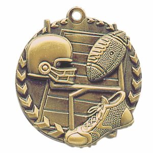Gold Football Medal - Also Available in Silver and Bronze