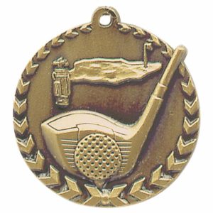 Gold Golf Medal - Also Available in Silver and Bronze