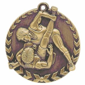 Gold Wrestling Medal - Also Available in Silver and Bronze