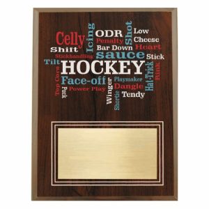 Amazing Competitor series hockey cherry plaque
