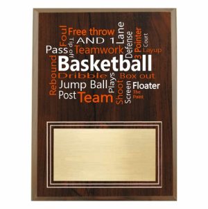 Amazing Competitor Series Basketball Cherry Plaque
