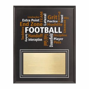 Amazing Competitor series football black plaque