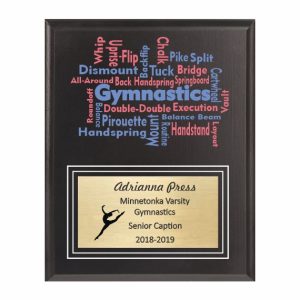 Amazing Competitor series gymnastics black plaque