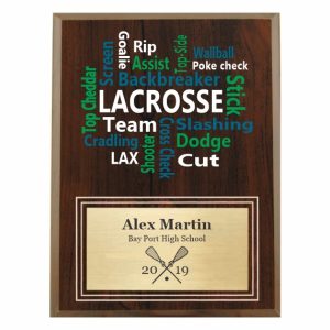 Amazing Competitor series lacrosse cherry plaque
