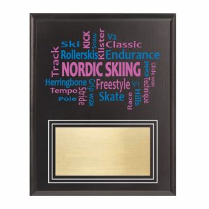 Amazing Competitor series nordic skiing black plaque
