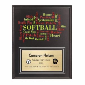 Amazing Competitor Series Softball Black Plaque