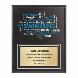 Amazing Competitor series swimming black plaque