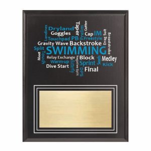 Amazing Competitor series swimming black plaque