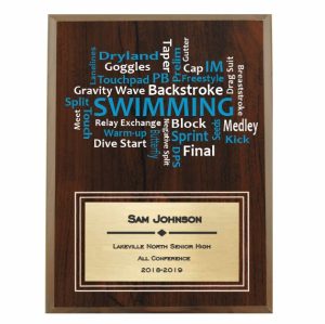 Amazing Competitor series swimming cherry plaque