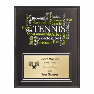 Amazing Competitor Series Tennis Black Plaque