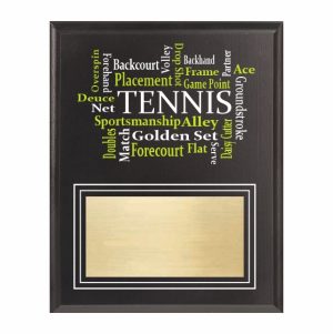 Amazing Competitor Series Tennis Black Plaque
