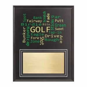 Amazing Competitor series Golf black plaque
