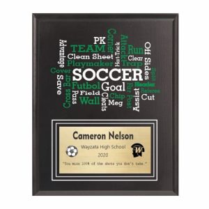 Amazing Competitor series soccer black plaque