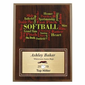 Amazing Competitor Series Softball Cherry Plaque