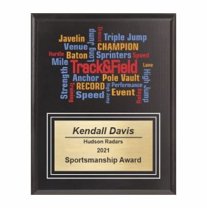 Amazing Competitor Series Track & Field Black Plaque