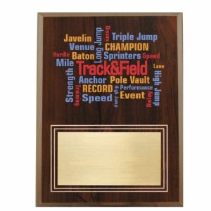Amazing Competitor series track and field cherry plaque