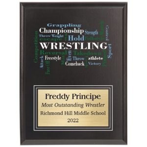 Amazing Competitor Series Wrestling Black Plaque