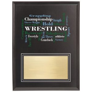 Amazing Competitor Series Wrestling Black Plaque