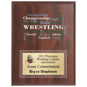 Amazing Competitor Series Wrestling Cherry Plaque
