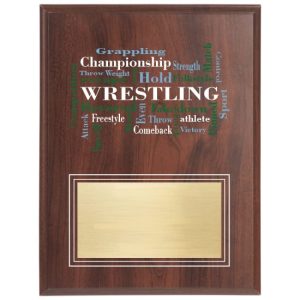 Amazing Competitor Series Wrestling Cherry Plaque