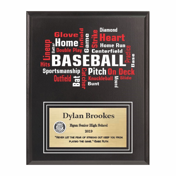 Amazing Competitor series Baseball cherry plaque