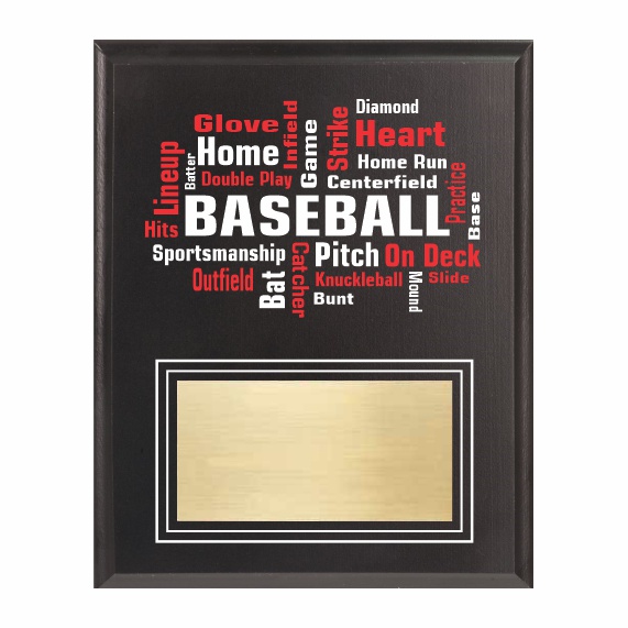 Amazing Competitor series baseball black plaque