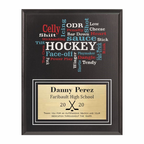 Amazing Competitor Series Hockey Cherry Plaque