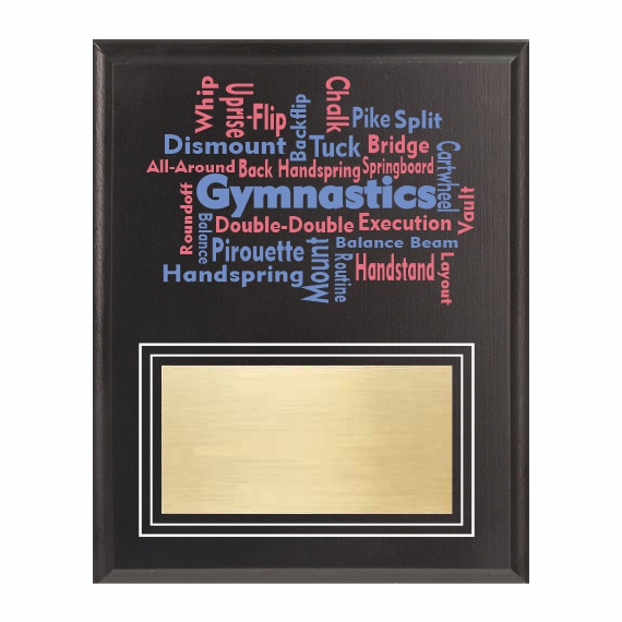 Amazing Competitor series gymnastics black plaque